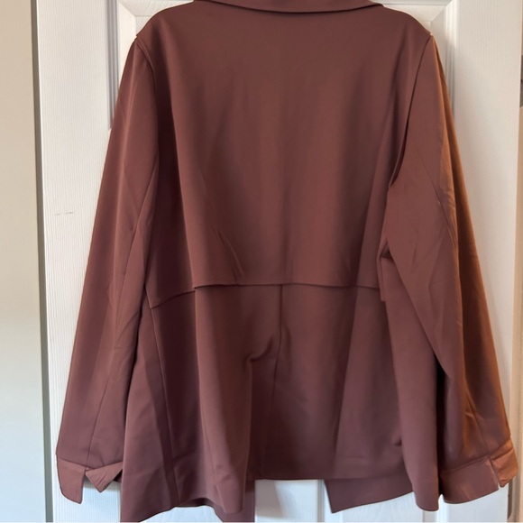 ❤️MAKE OFFER❤️ Adrianna Papell Open lined Blazer Brown Womens Size XL - Picture 2 of 6